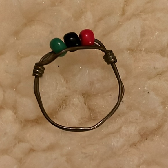Green, Blue, & Red Coil Ring - Picture 2 of 16